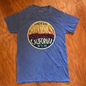 Blue Vintage Graphic T Shirt
